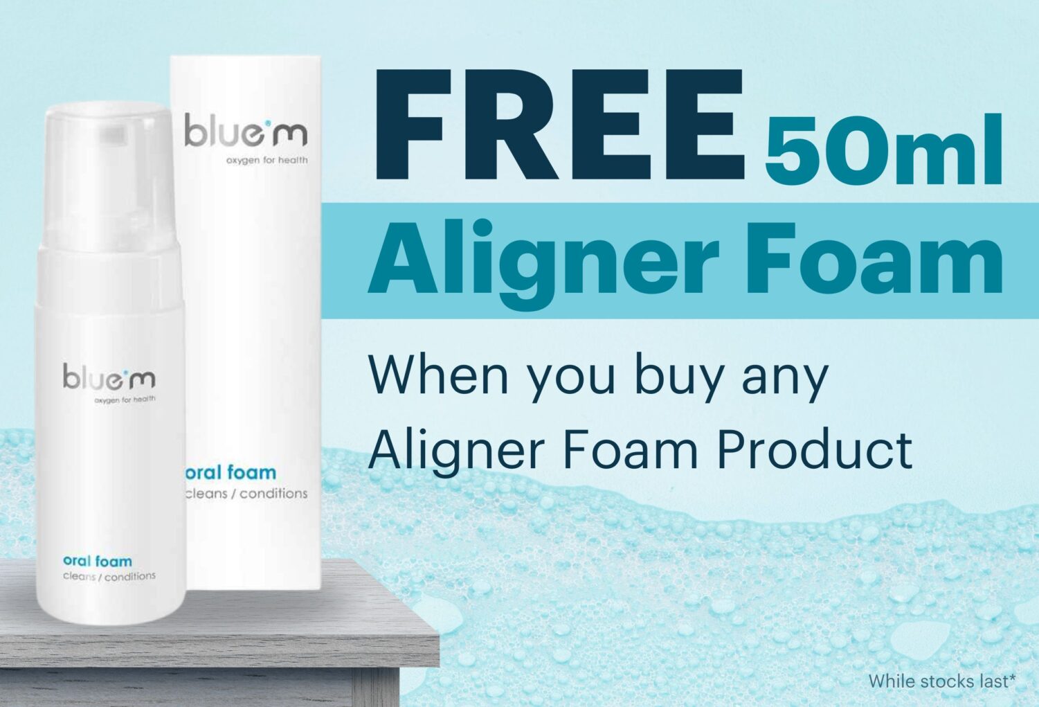 bluem Free 50ml Aligner Foam Offer